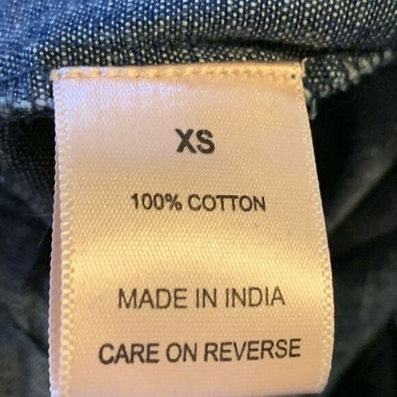 Dizzy Lizzy Chambray Jumpsuit Wide Leg Short Pants w/ Belt Sz XS Gorgeous - Picture 7 of 8